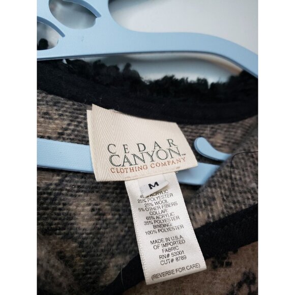 Cedar Canyon Womens M Cardigan Button Long Sleeve Tiger Leopard Print Wool Blend - Picture 5 of 5